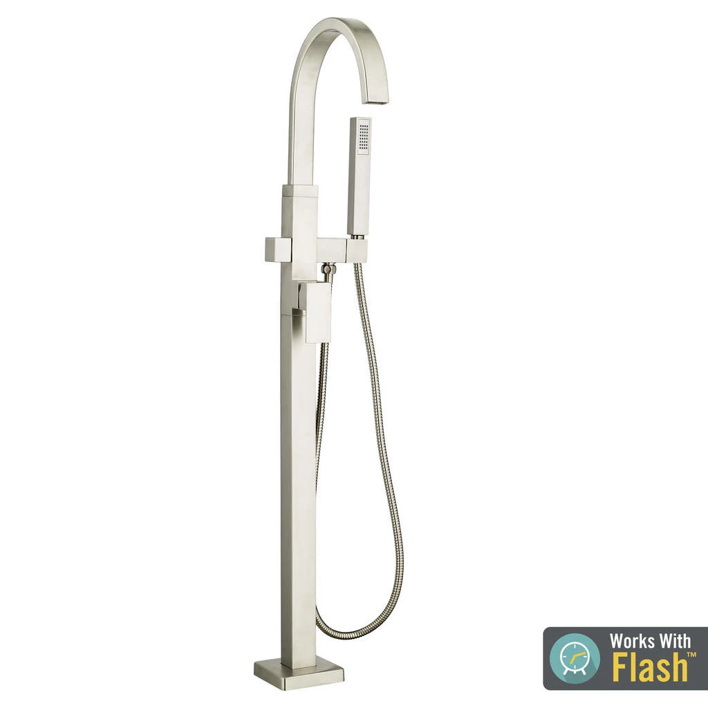 American Standard T184951.002 – Contemporary Square Freestanding Tub Faucet For FLASH Rough-In Valve 1 American Standard T184951.002 – Contemporary Square Freestanding Tub Faucet For FLASH Rough-In Valve
